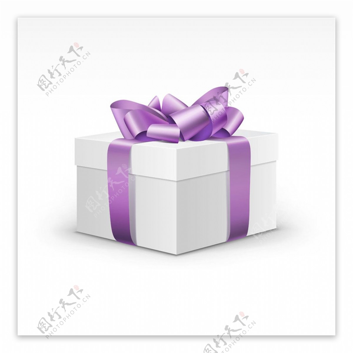 紫色礼物盒图片