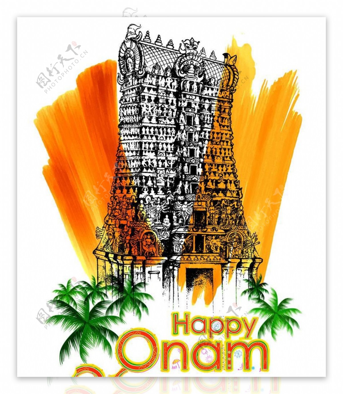 印度欧南节节日海报图片