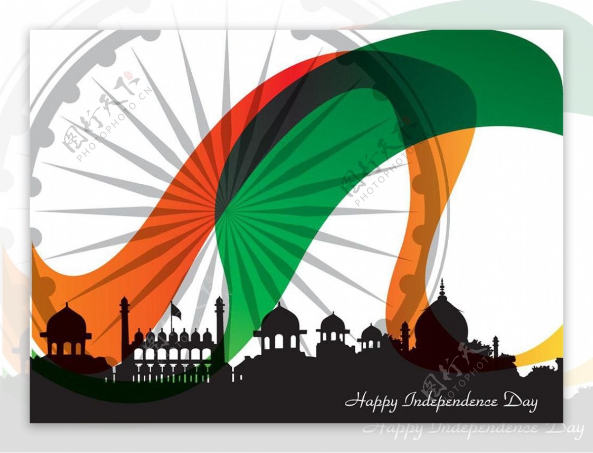 印度独立日海报背景图片