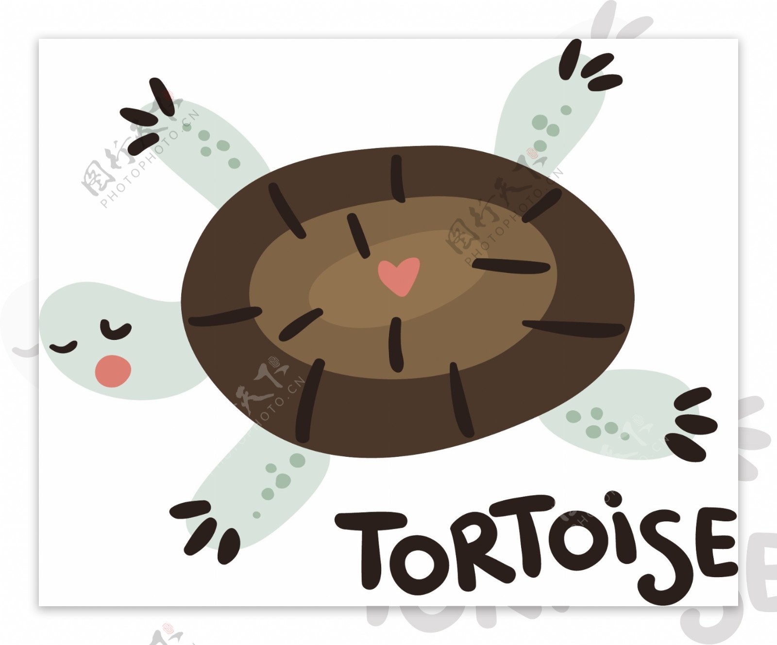 TORTOISE可爱卡通动物人物矢量素材