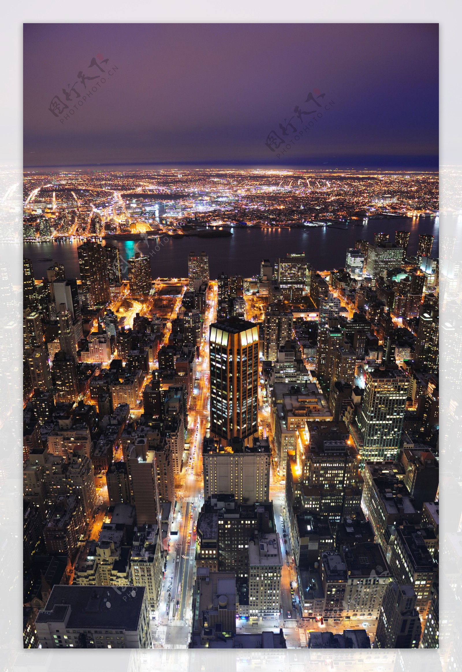 纽约市夜景图片