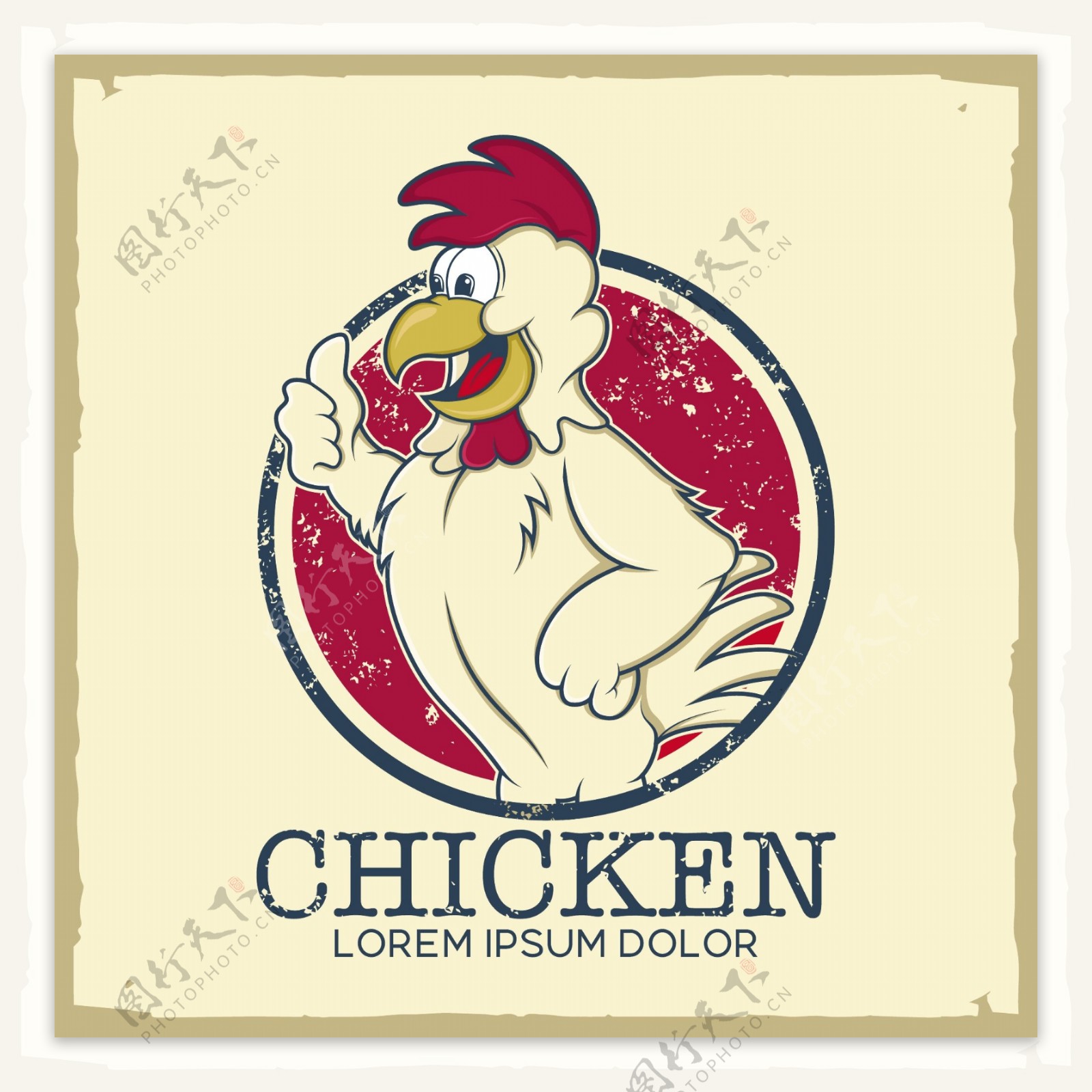鸡logo模板