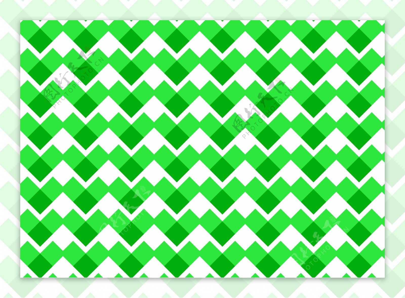 绿色爱心格子花纹图案矢量素材背景