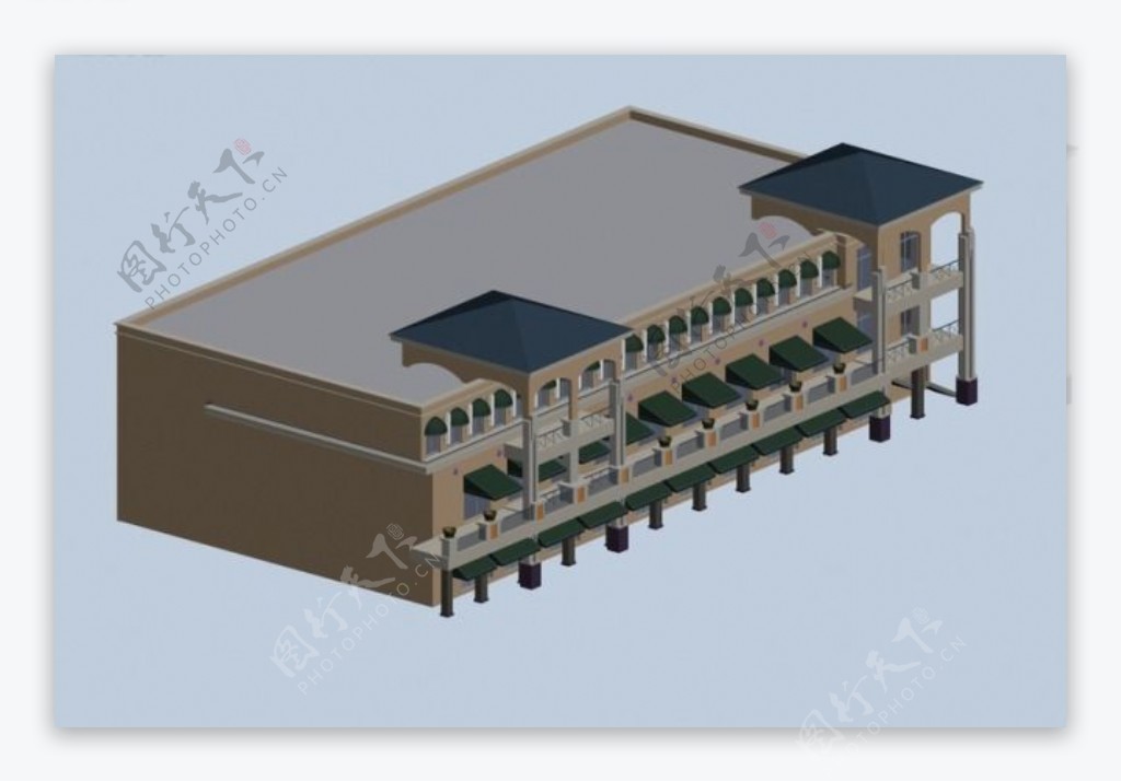 独栋商业大厦3D模型设计