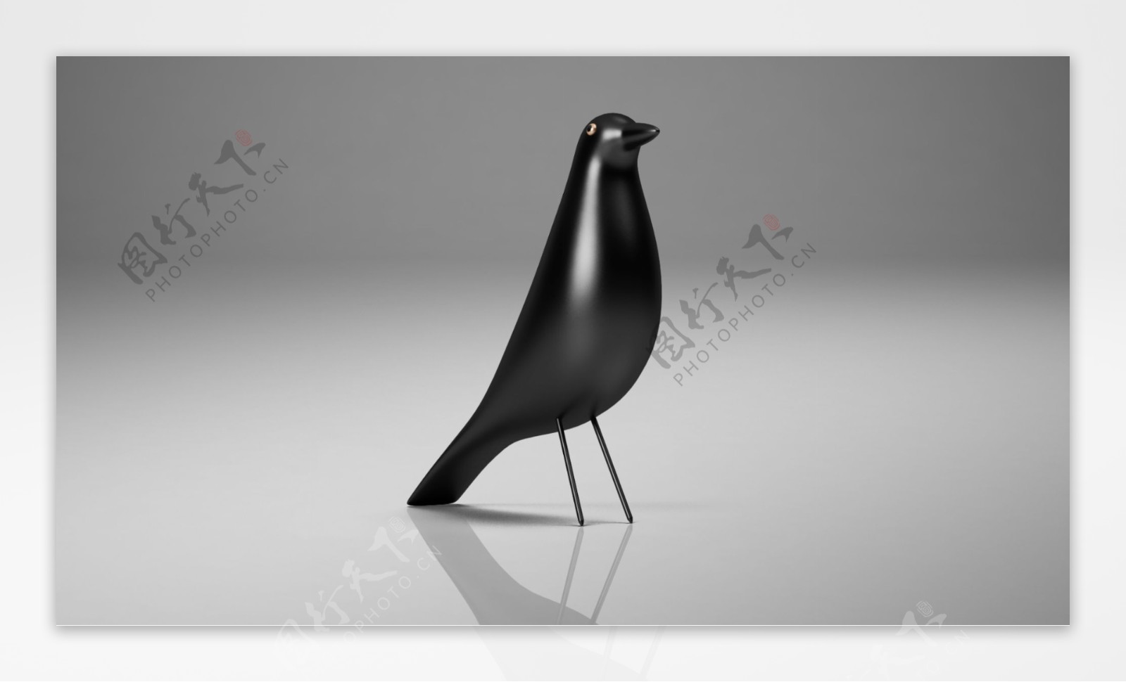 黑色小鸟模型设计