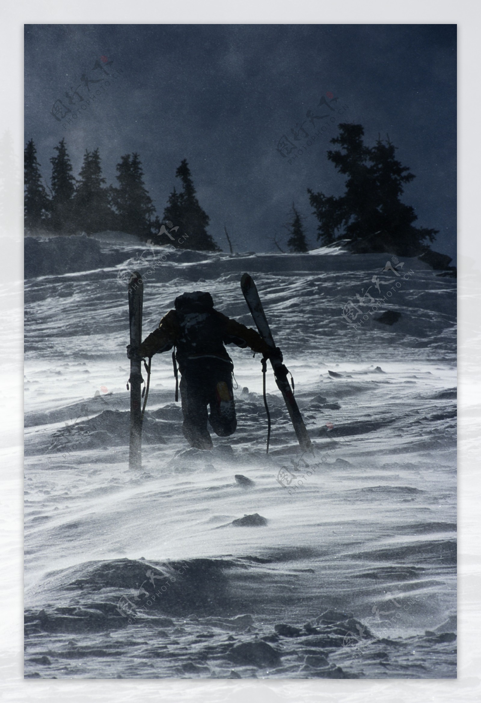 准备滑雪的人图片