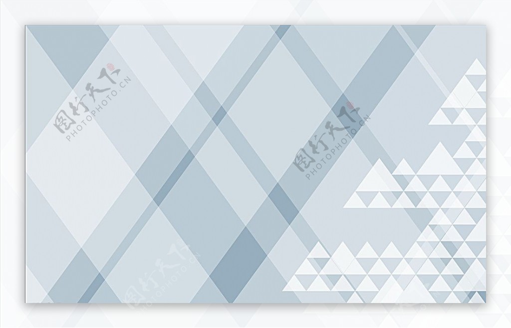 藍白菱形格子展板图片