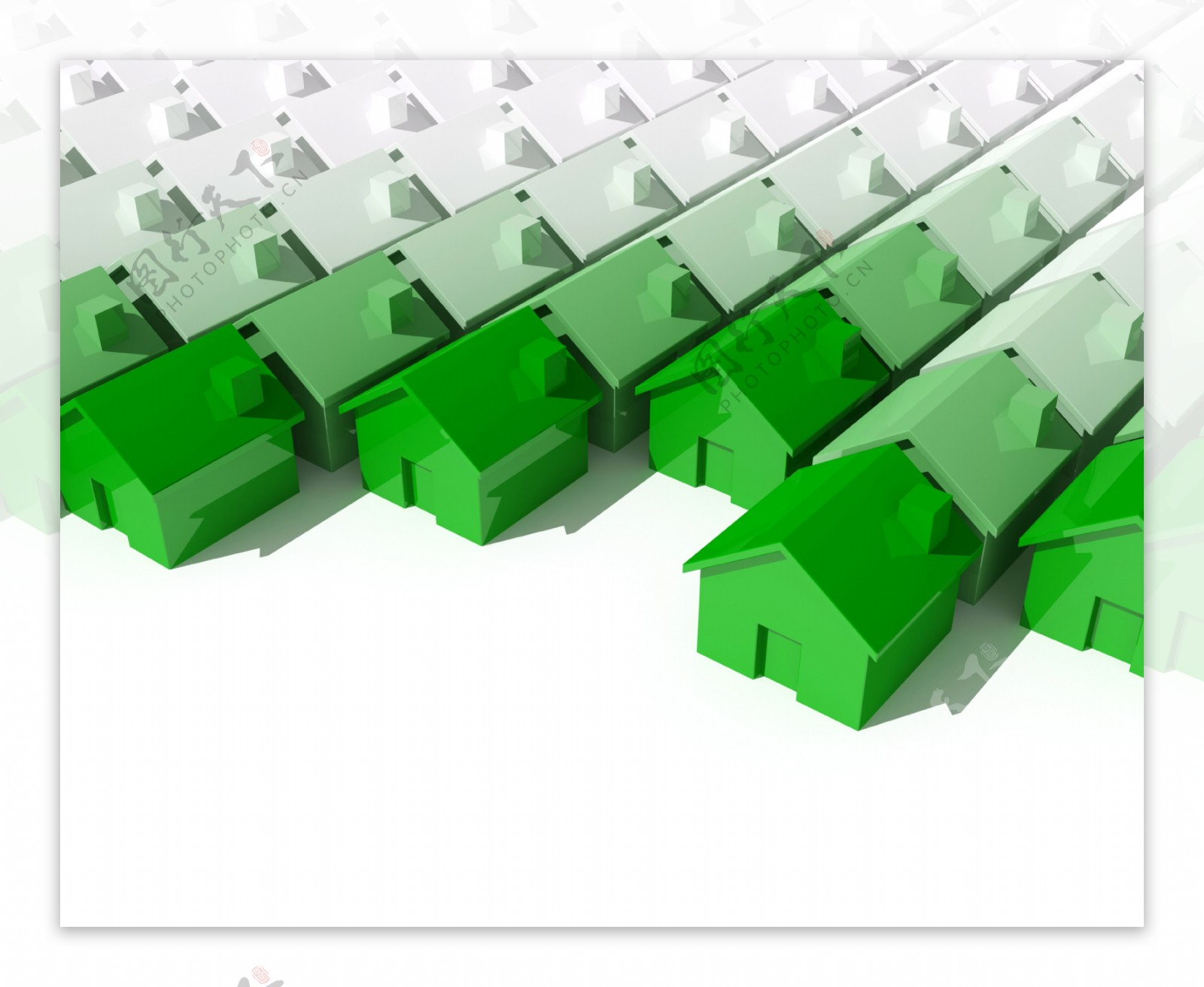 绿色房子模型图片
