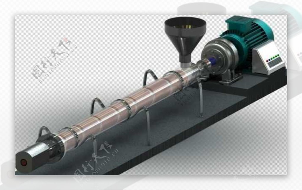 塑料挤出机机械模型