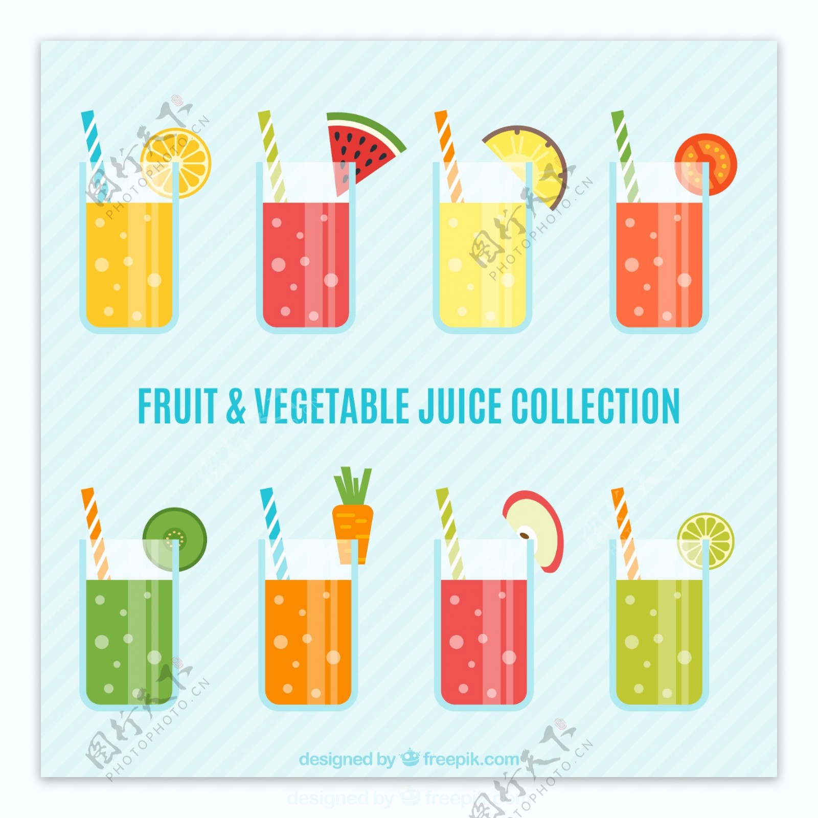 健康的水果和蔬菜汁