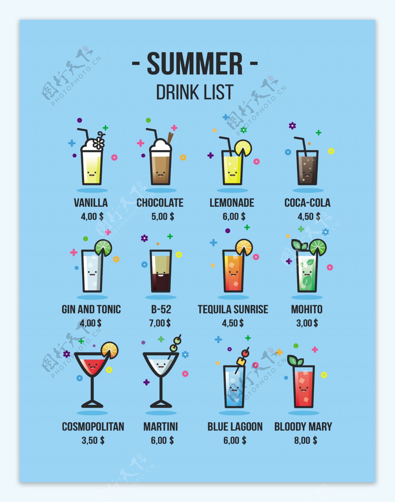 有趣的夏天饮料清单
