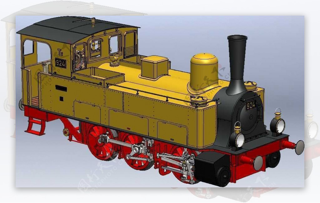 蒸汽机车机械模型