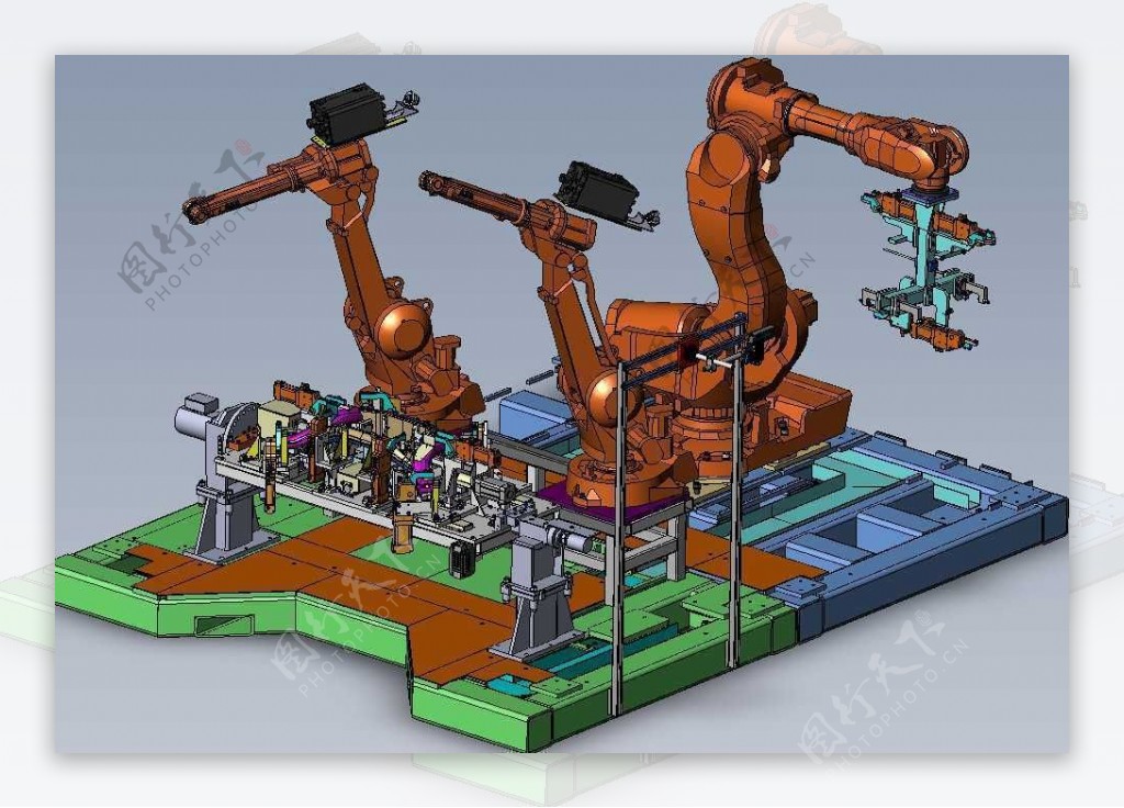 框架焊接夹具机械模型