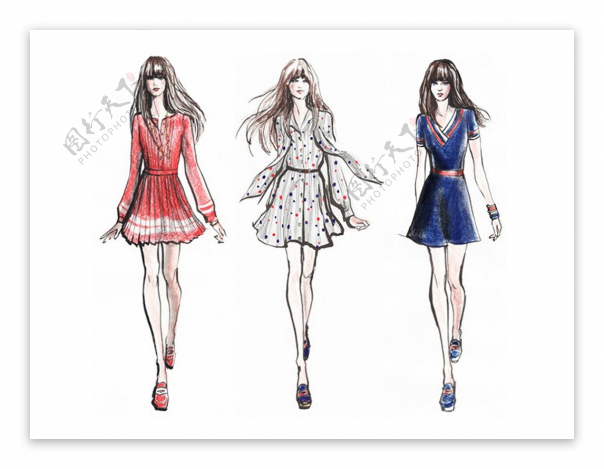 3款时尚女装设计图