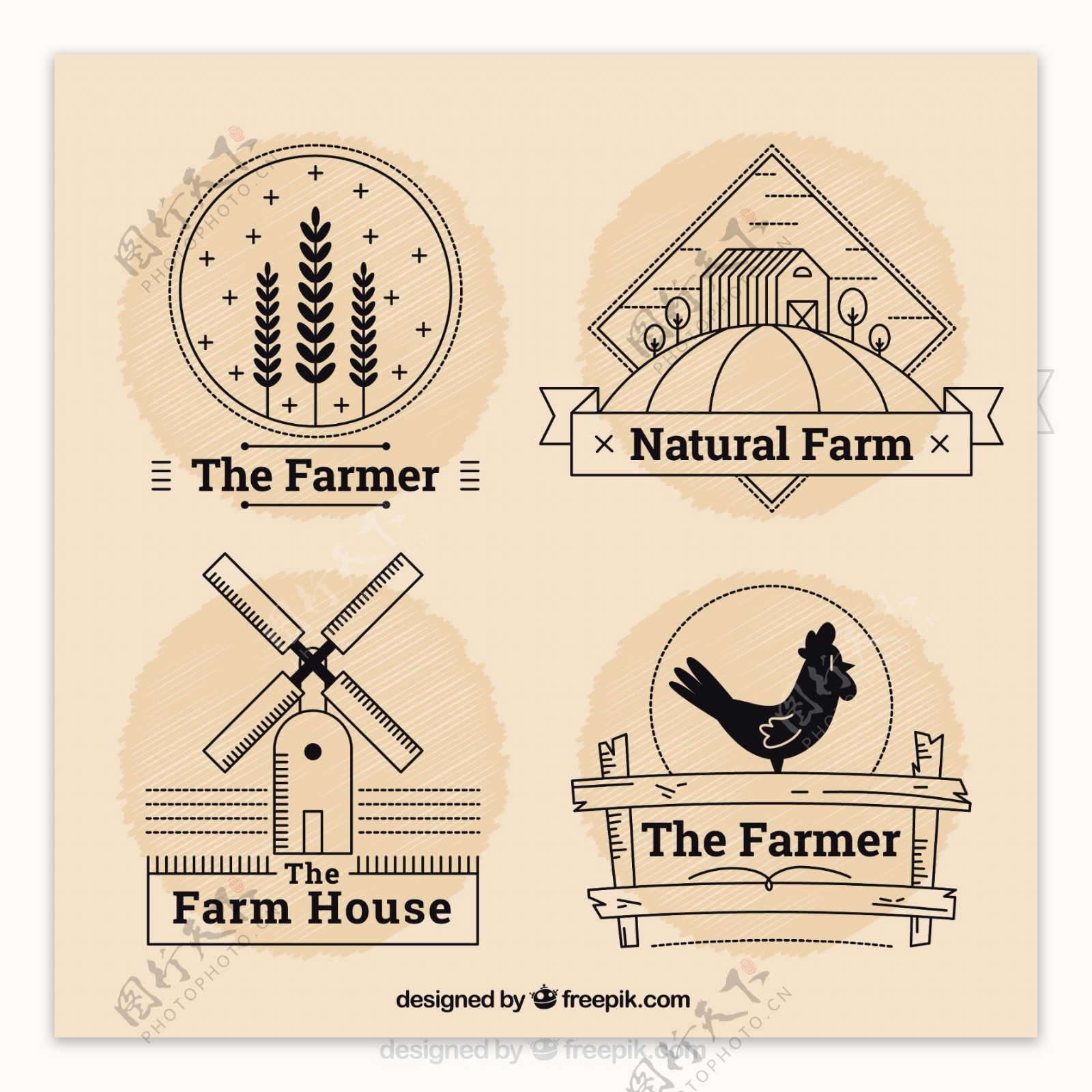 轮廓农场标志包装