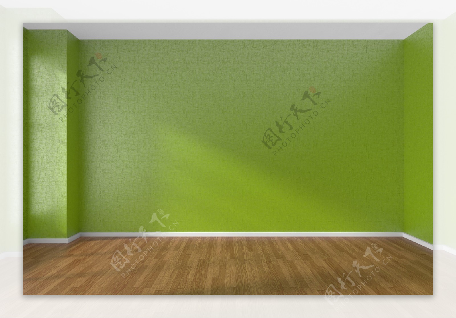 绿色墙壁和木板