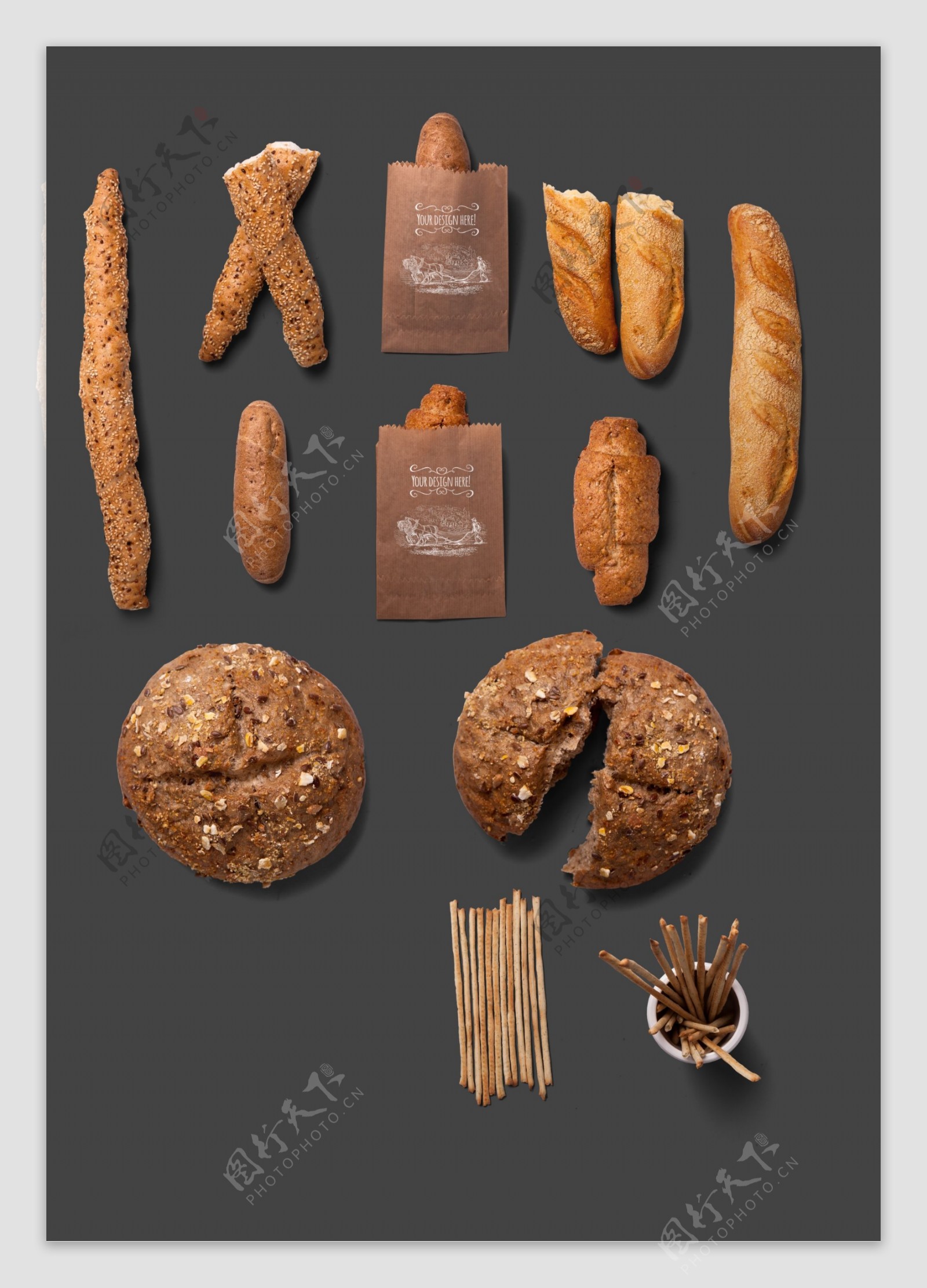 各种种类面包图片