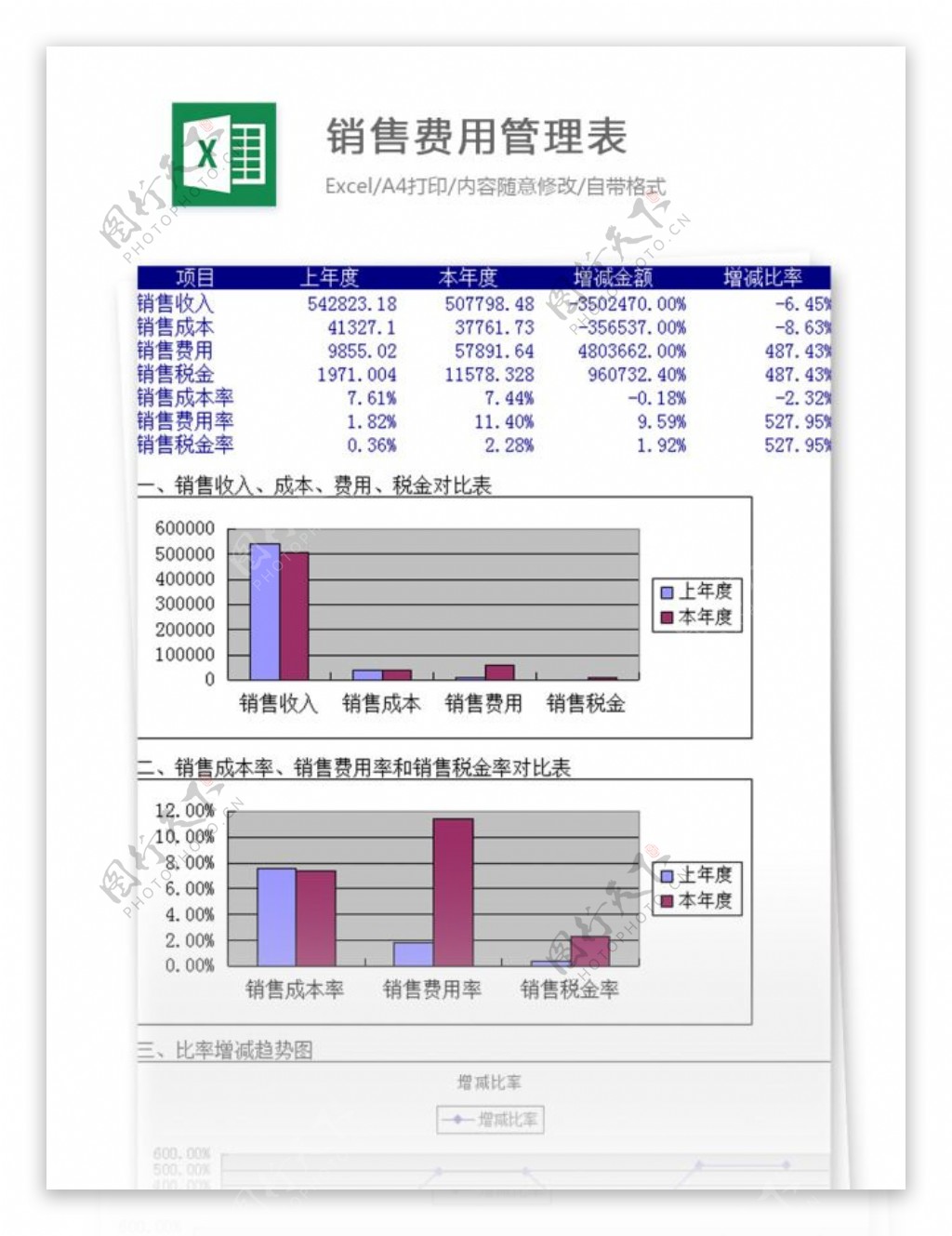 费用管理表excel模板