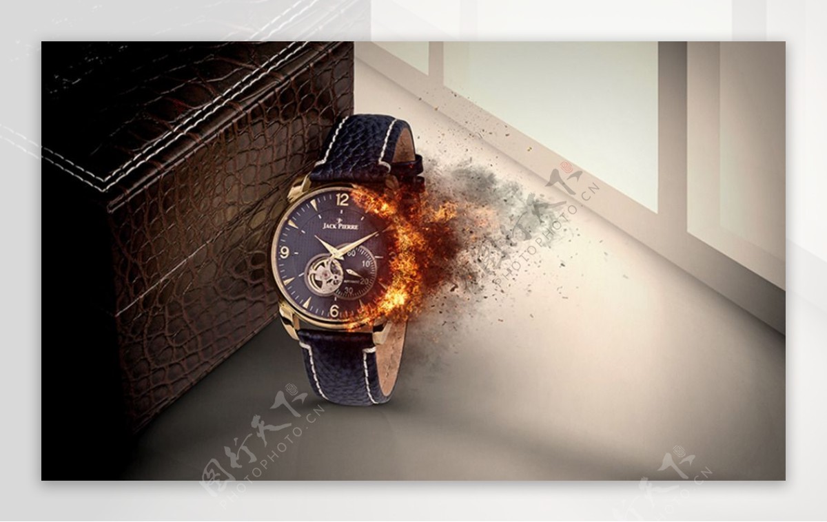 燃烧的手表海报设计