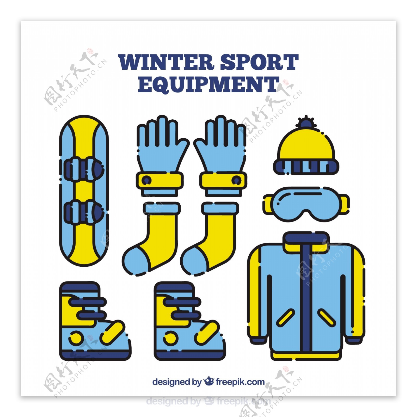 矢量冬季运动设备