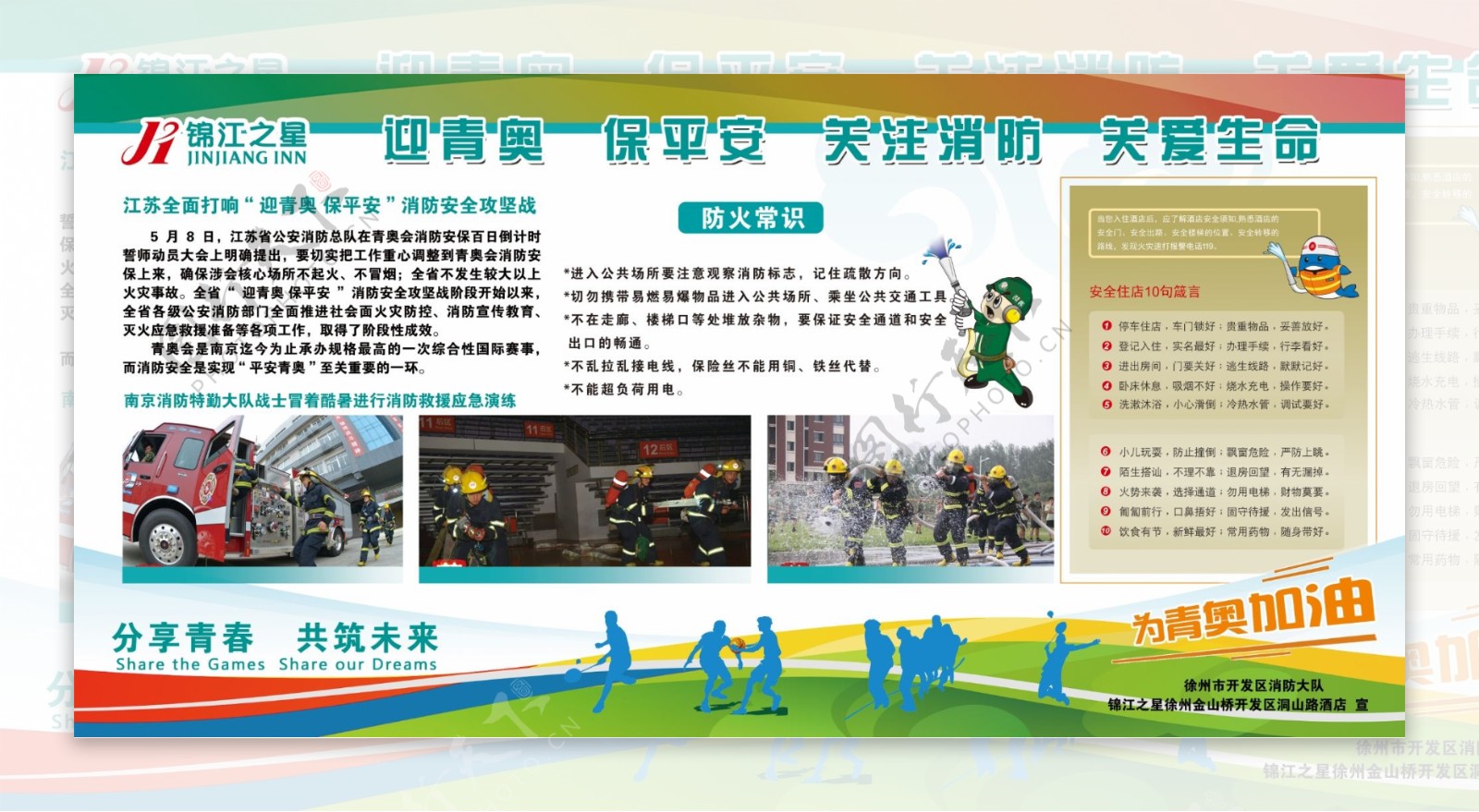 锦江之星消防展板图片