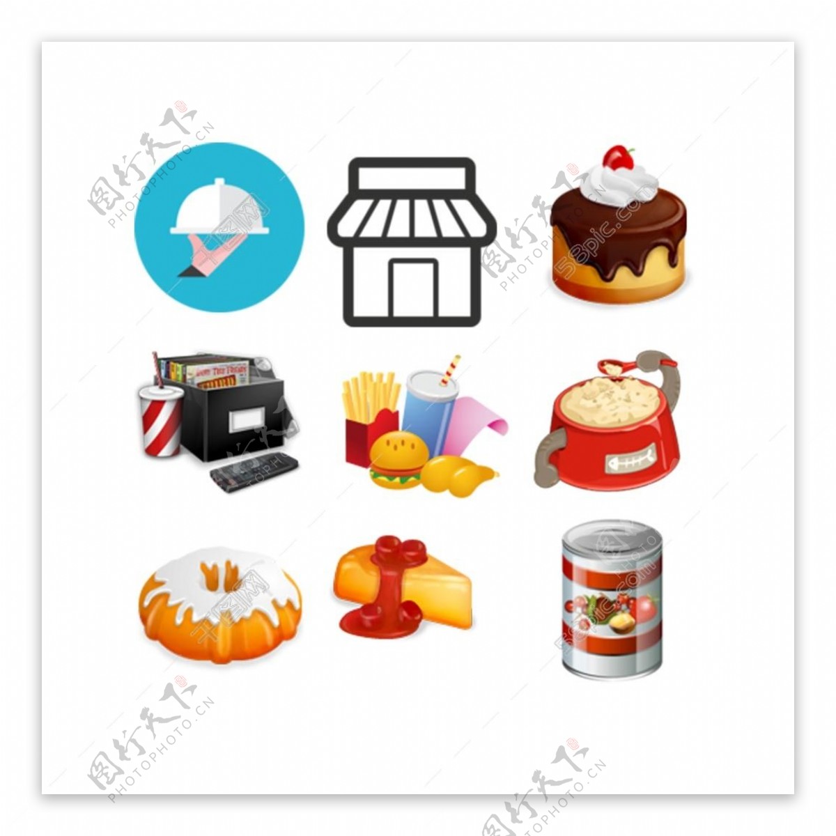 食物食品图标icon矢量图标