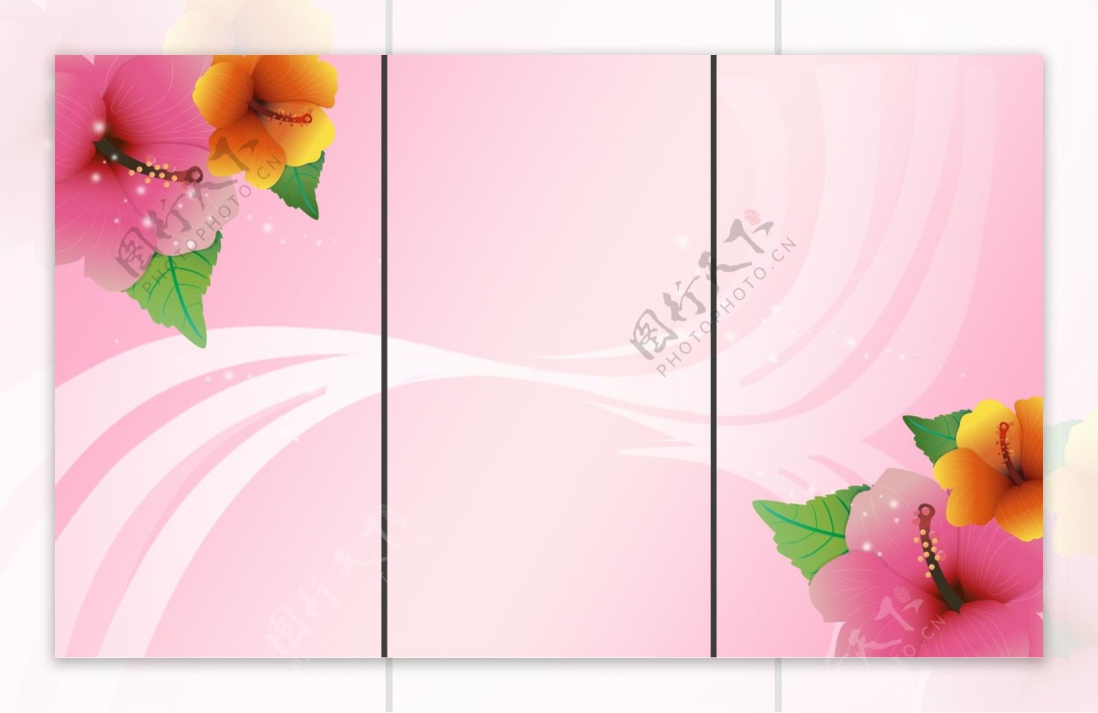 时尚花朵移门图案设计PSD源文件