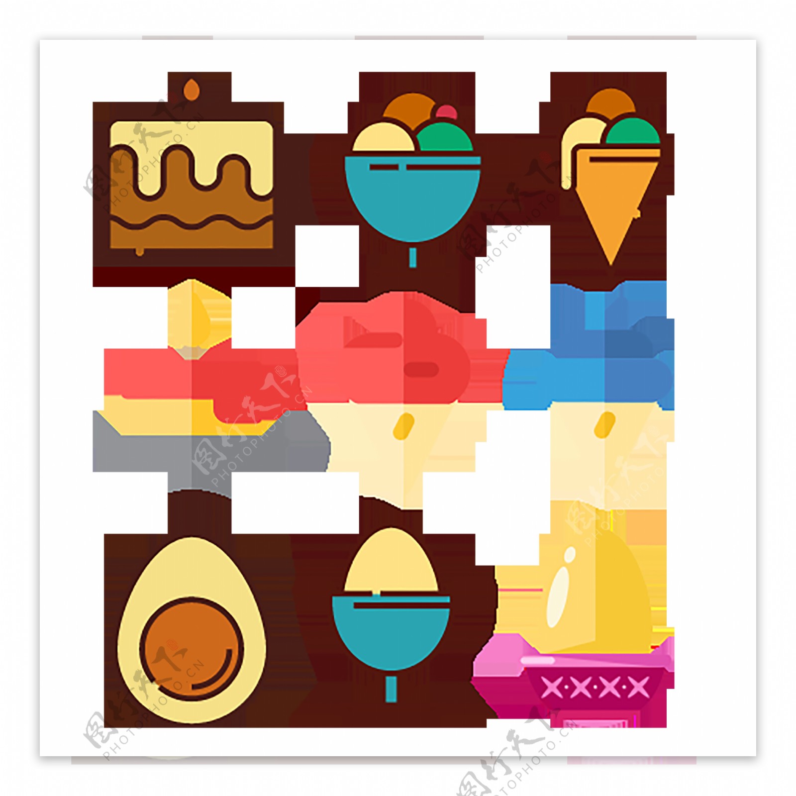 冷饮食物饮品icon图标素材
