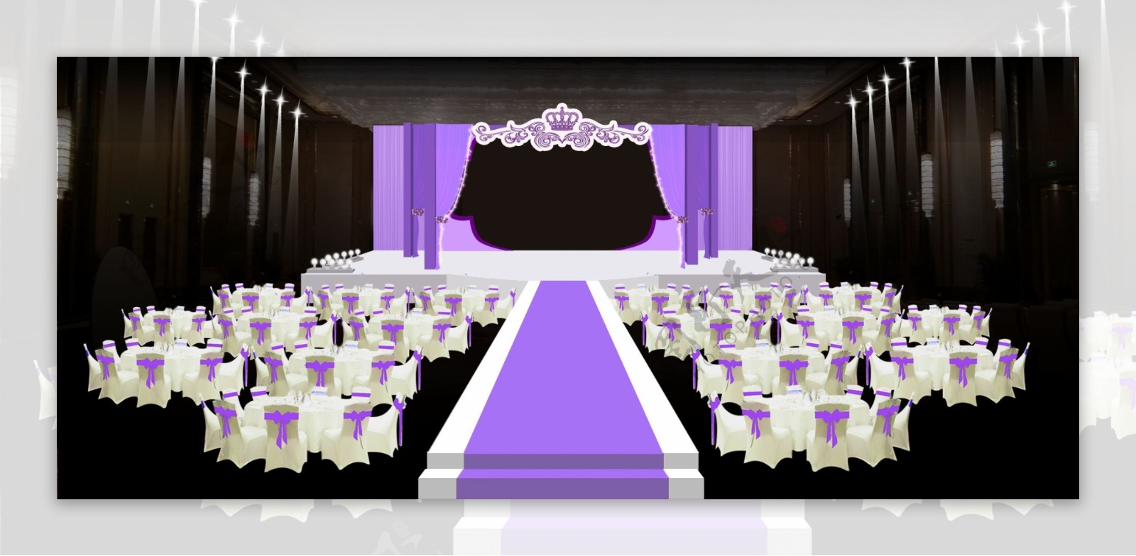 紫色唯美婚庆设计