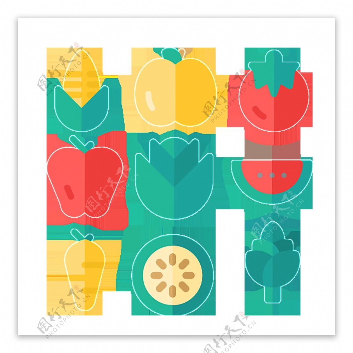 西瓜水果食物食品icon图标素材
