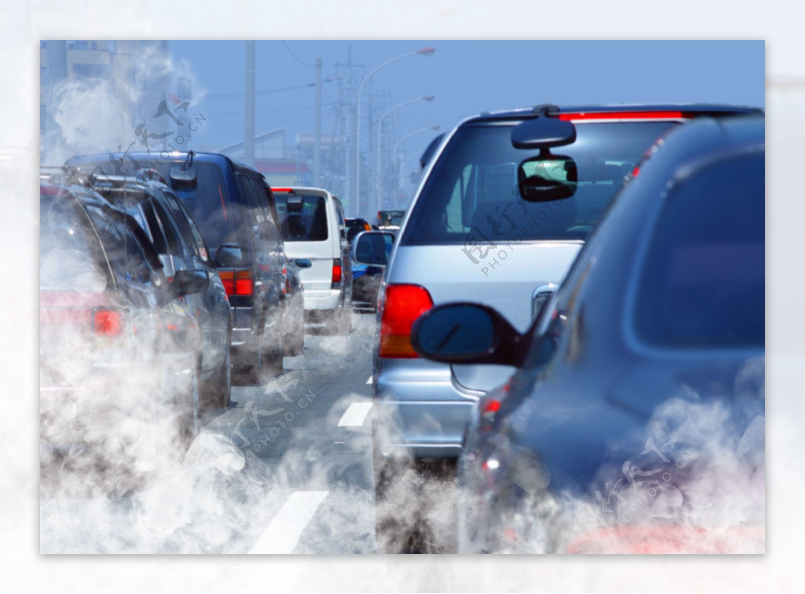 汽车尾气污染图片