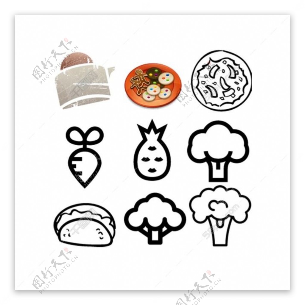 食品厨具精美icon图标EPS免费下载