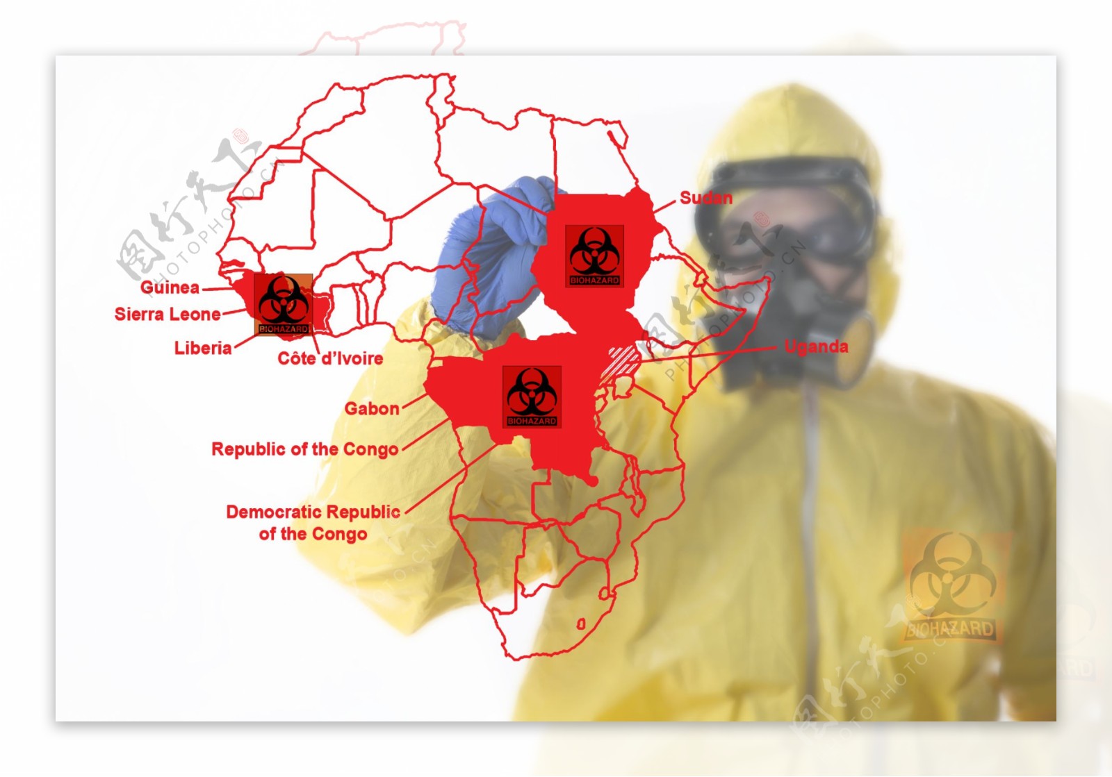 埃博拉分布图图片