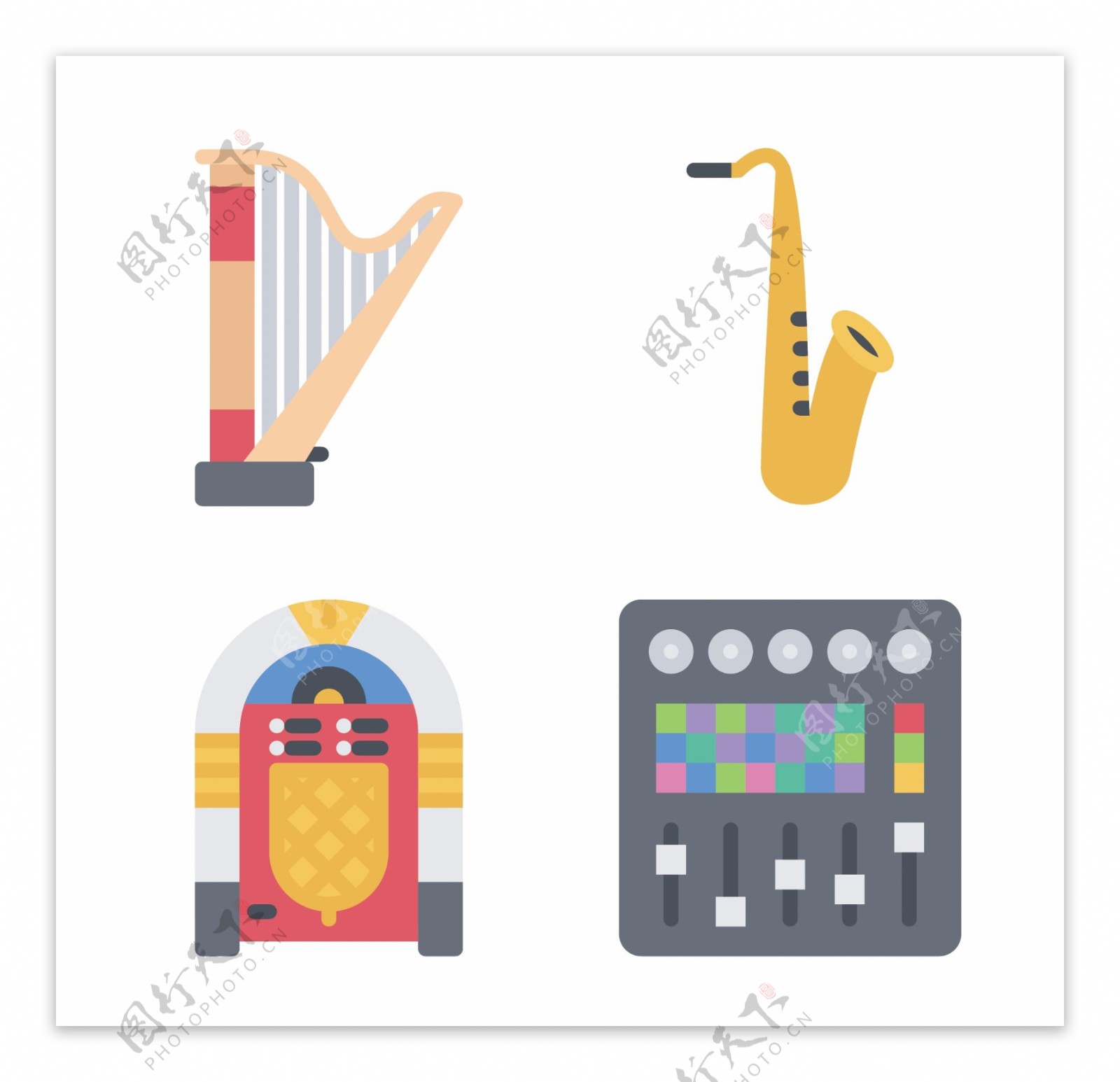 音乐器材聚会精美icon图标