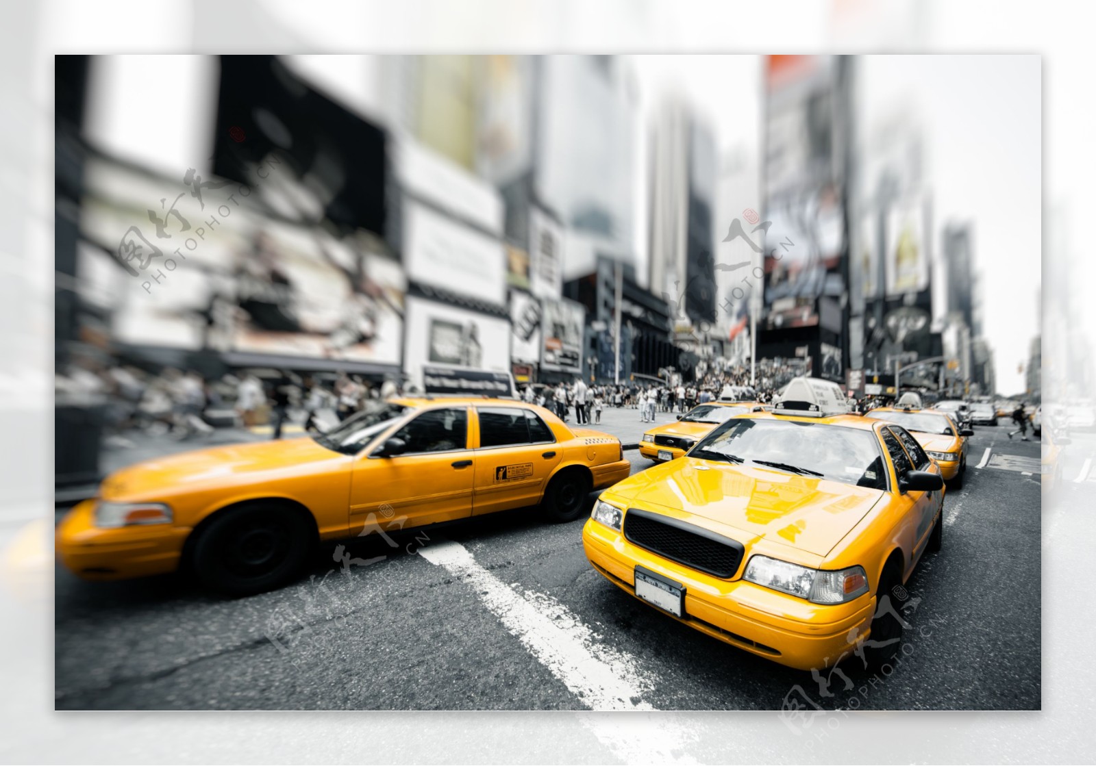黄色出租车图片