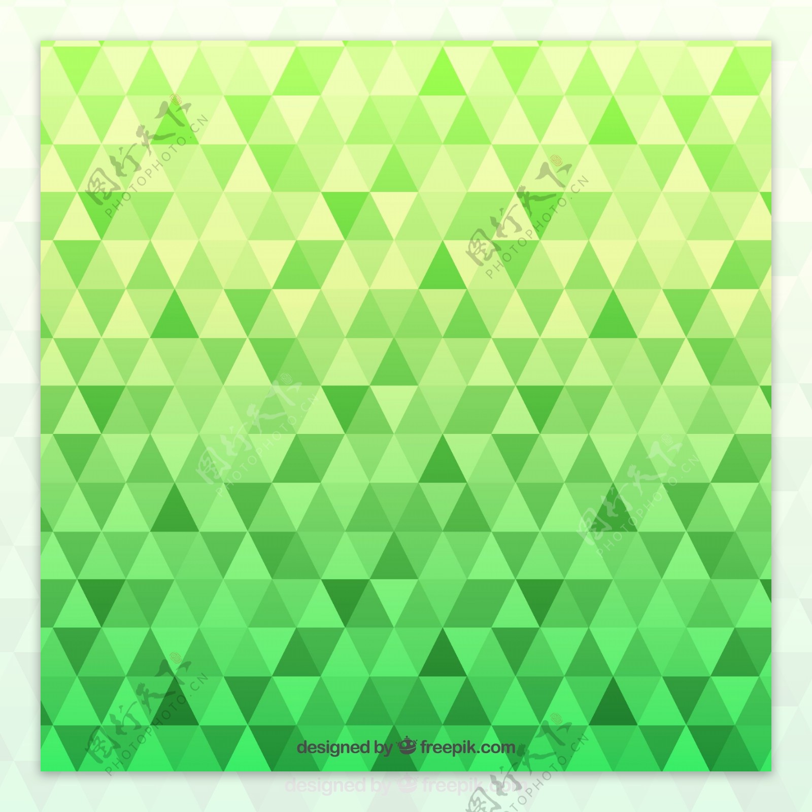 三角形的绿色图案