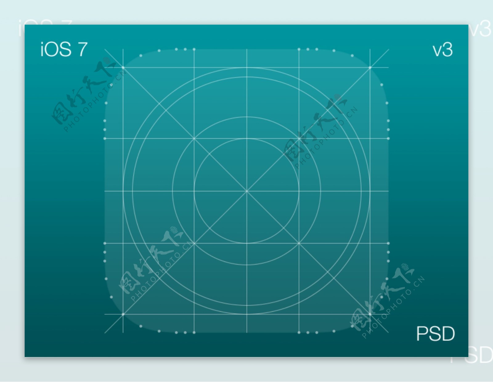 IOS7线条界面PSD分层素材