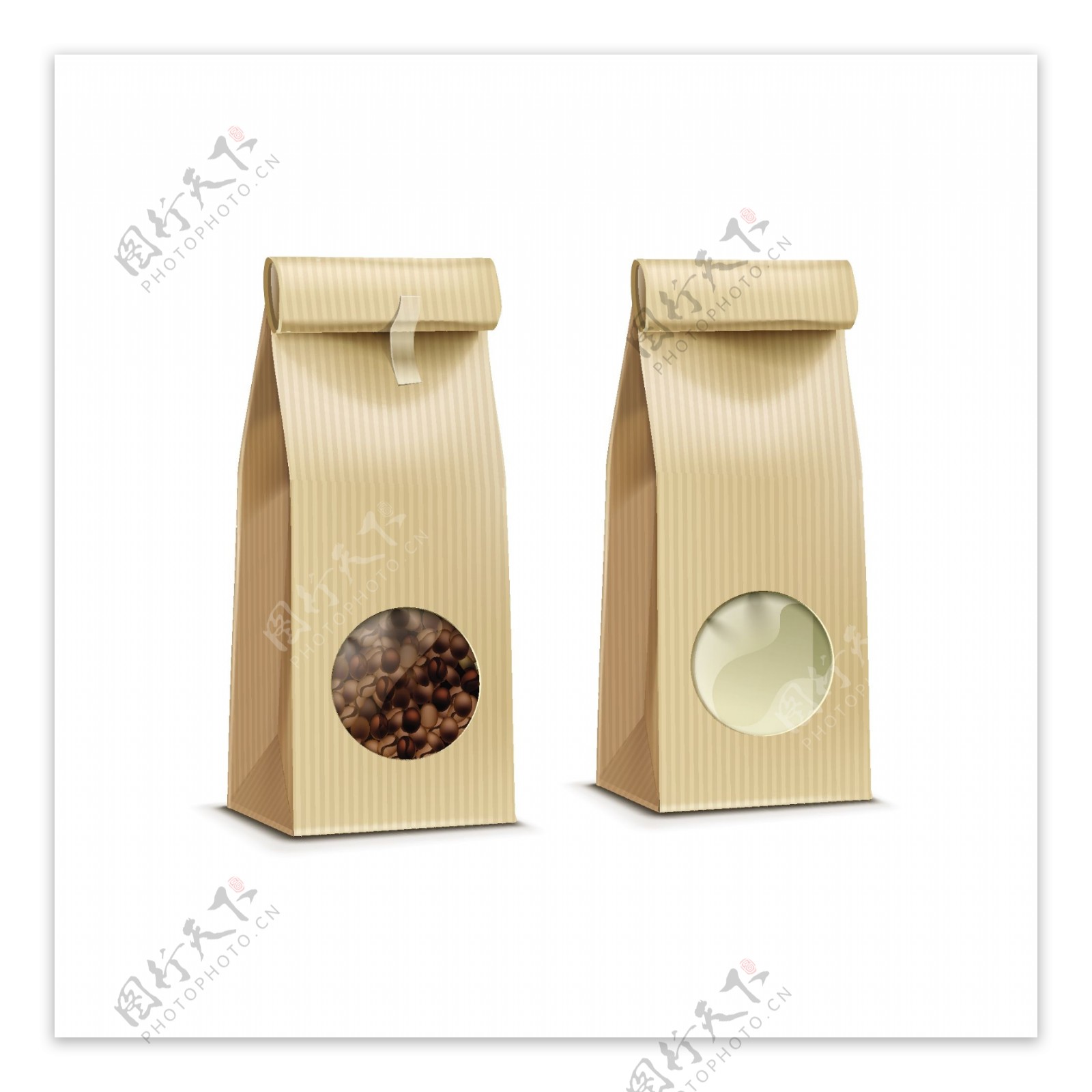 黄色牛皮纸空白产品包装包装盒设计矢量素材