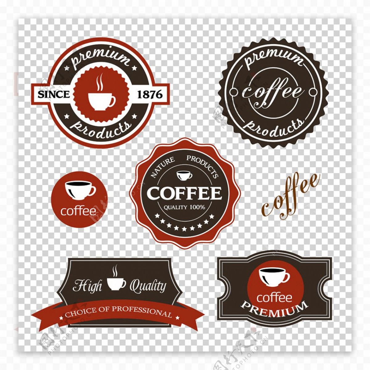 咖啡标贴设计图片