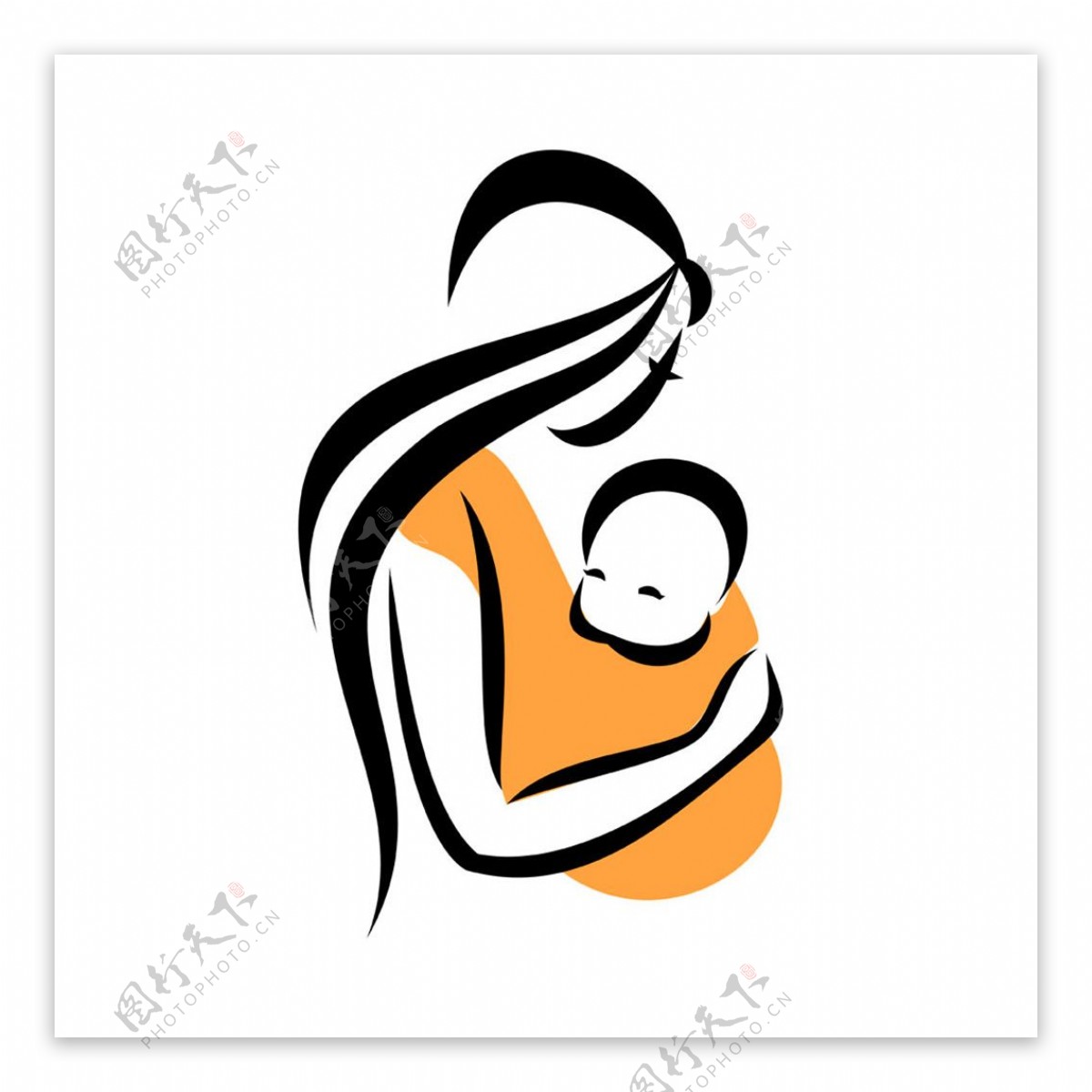 橙色母婴标志图片