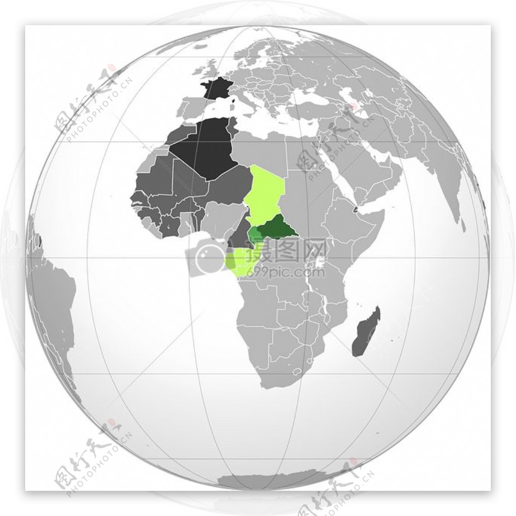 绿色乌班吉沙立前1916年浅绿色乌班吉沙立1916至1960年柠檬绿法属赤道非洲深灰