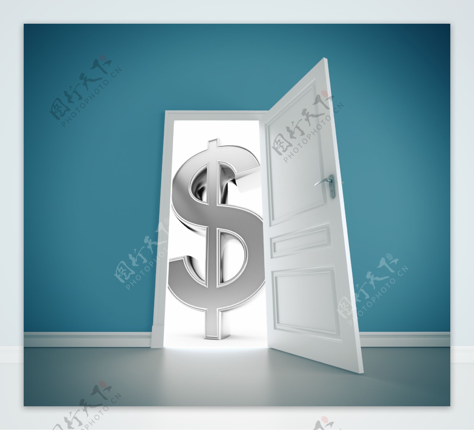 门与货币符号图片
