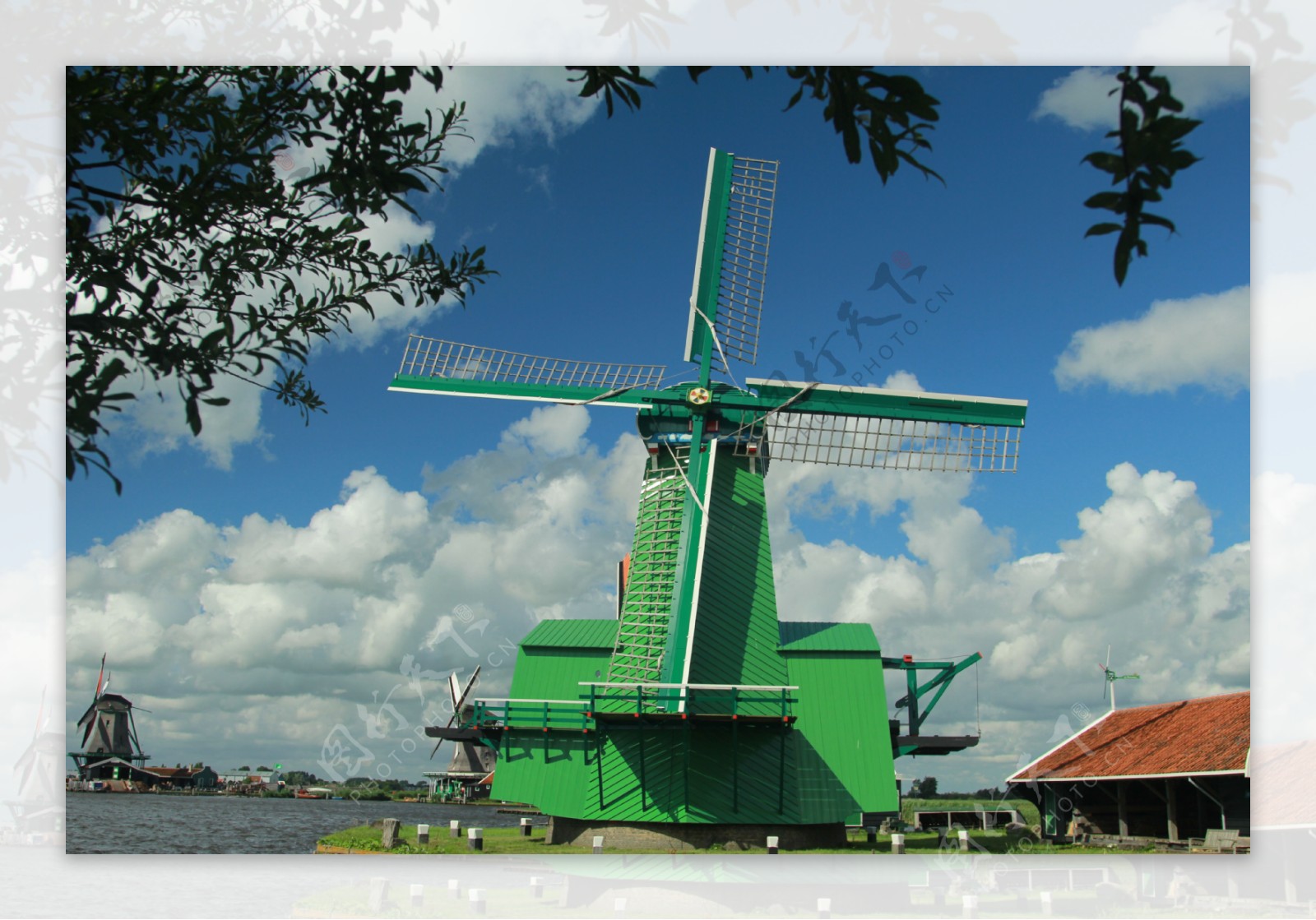 荷兰风车村桑斯安斯风景