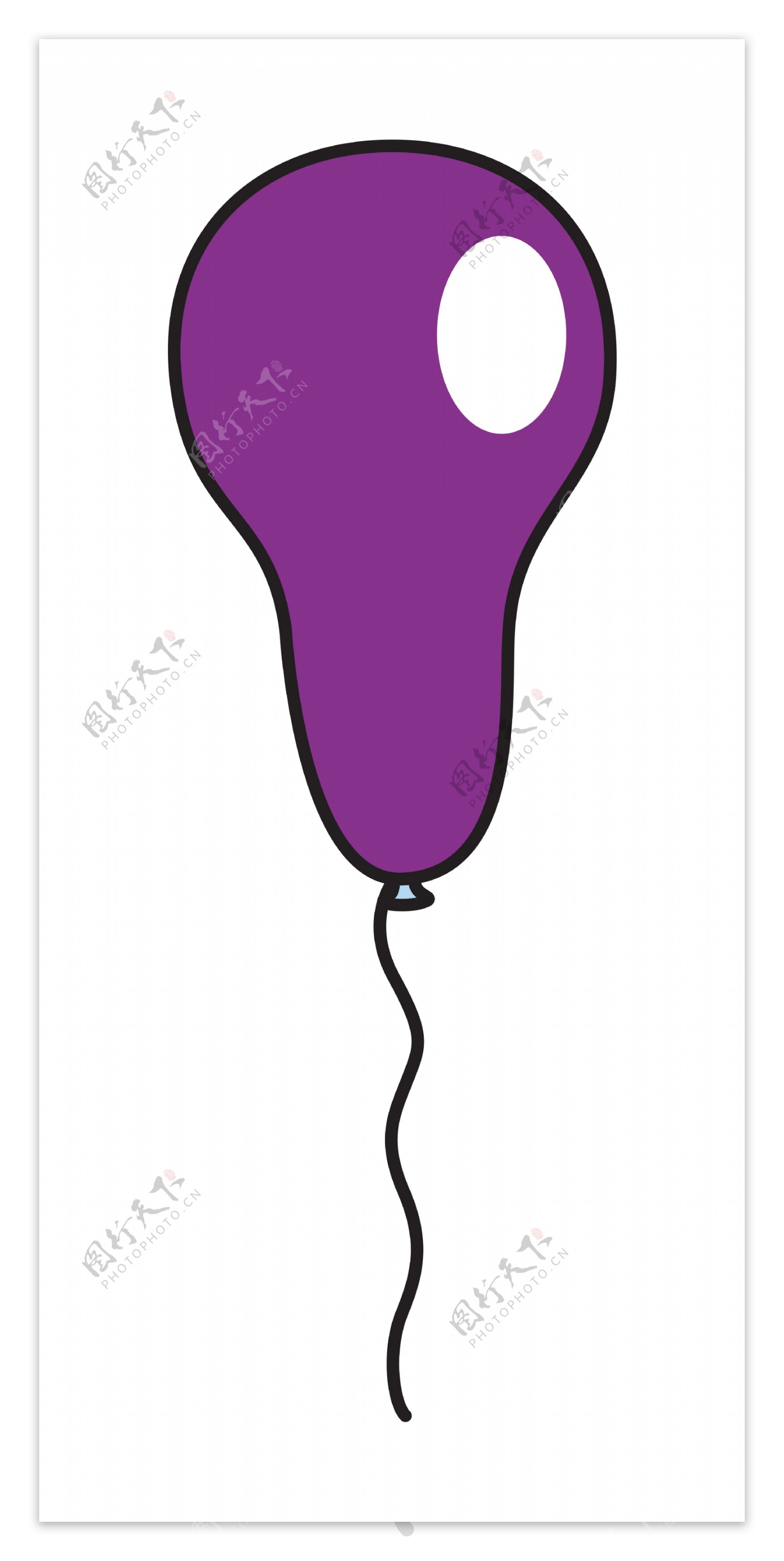 紫色的气球