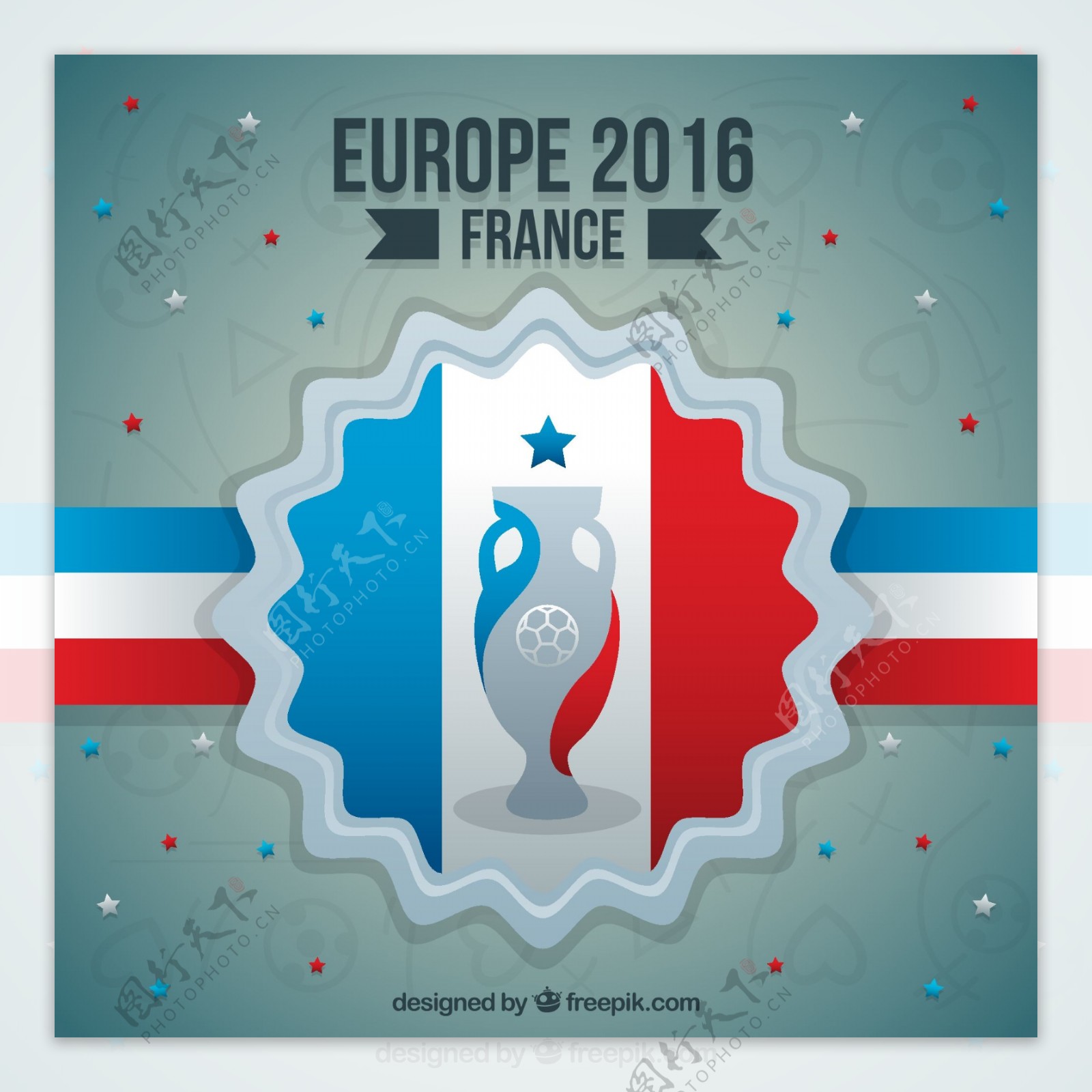 欧洲杯矢量徽章设计