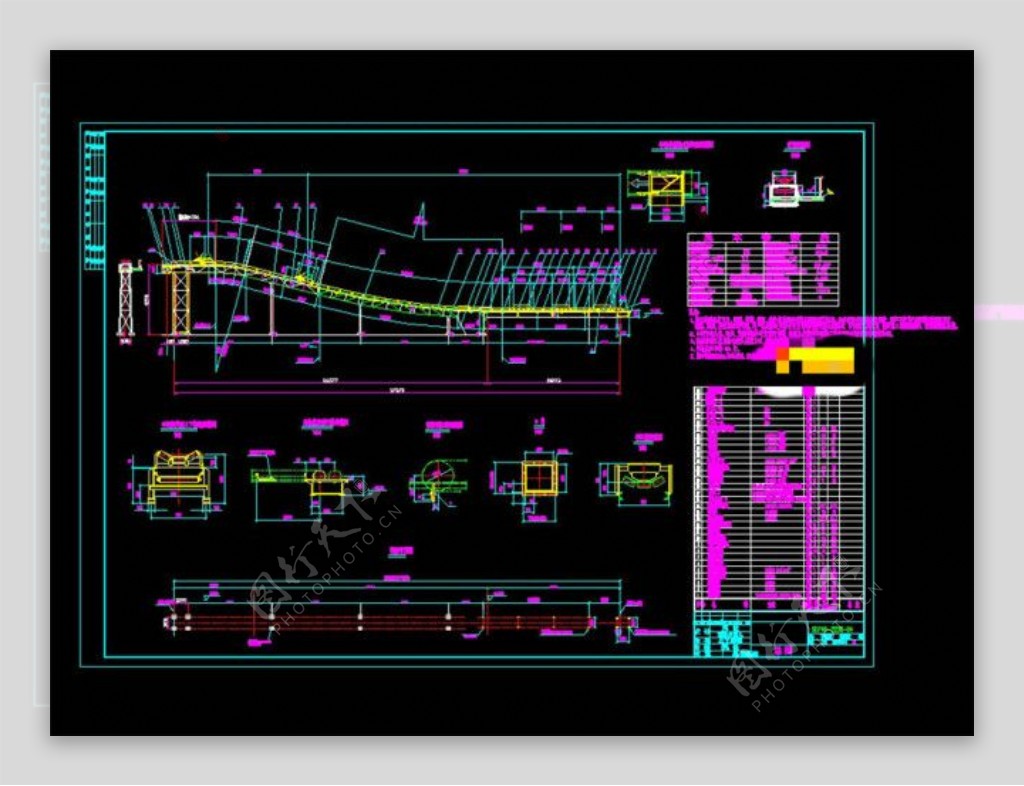 输送机总图CAD机械图纸