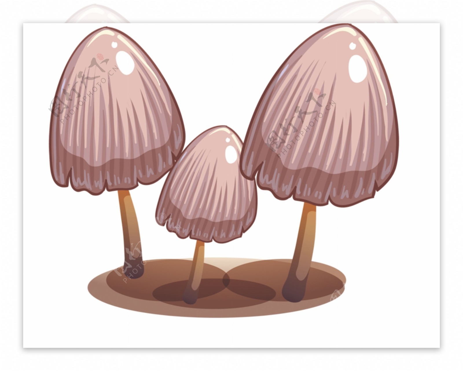 可爱蘑菇卡通PSD免抠图