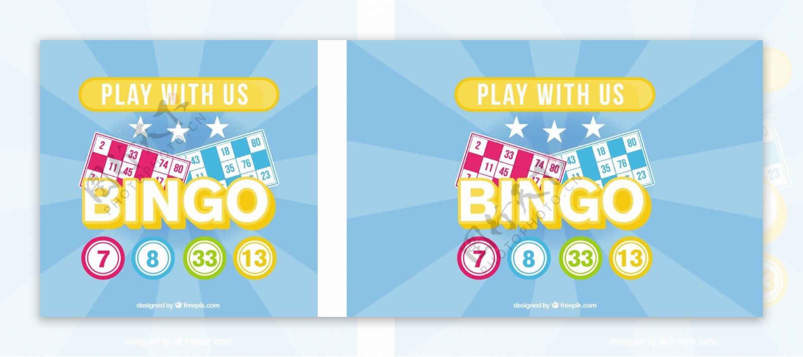bingo游戏元素艺术字设计背景