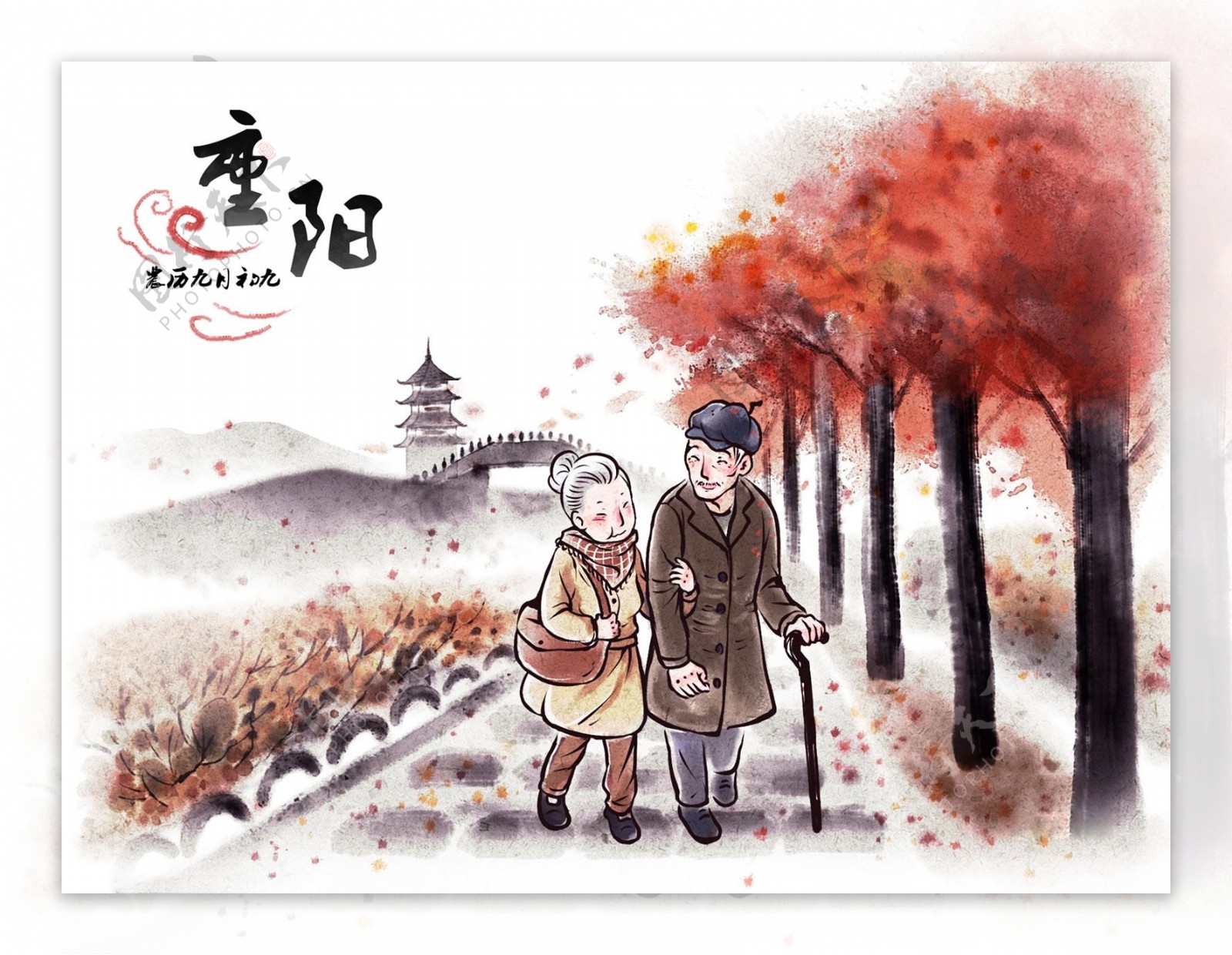 重阳节中国风海报设计|网页|运营设计|may甜酸 - 原创作品 - 站酷 (ZCOOL)