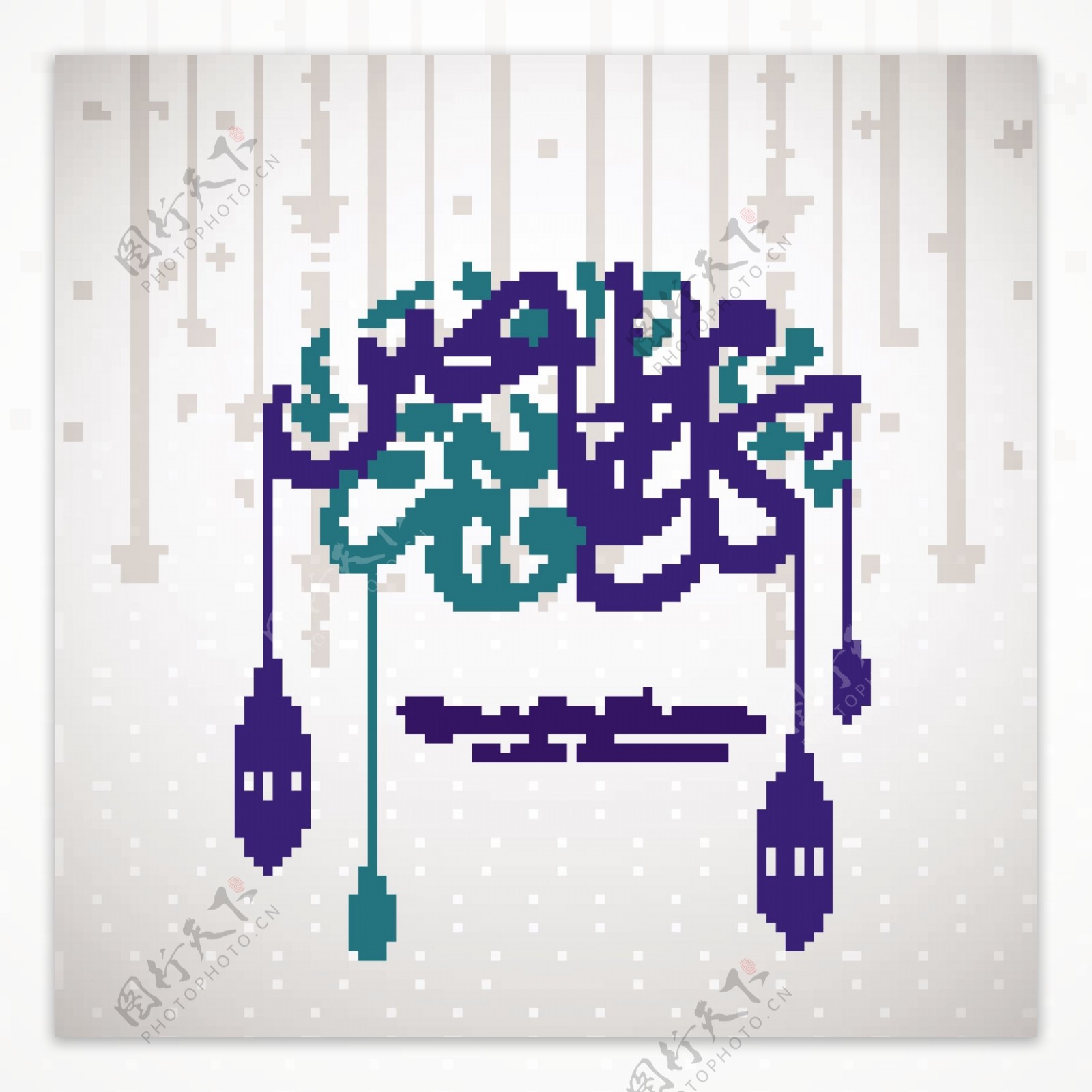 阿拉伯灯笼装饰花纹背景艺术字设计
